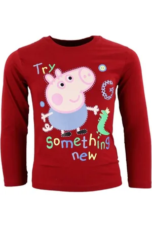 Peppa Pig Langarmshirt Peppa Wutz George Kinder Langarm Shirt Gr. 92 bis 116 - Verkäufer: WS-Trend