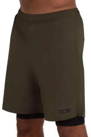 TCA Trainingsshorts Herren 2 in 1 Laufhose mit Kompressionshose - Grün, L (1-tlg) - Verkäufer: SellerX Commerce