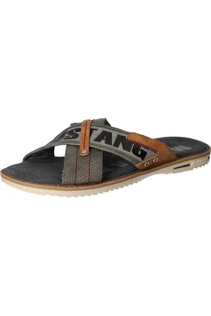 Mustang Pantolette, Sommerschuh, Schlappen, Poolslides, mit auffälligem Logoschriftzug
