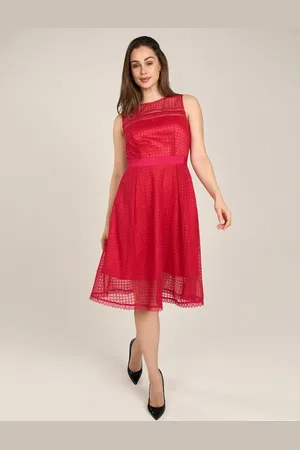 Apart Midikleid aus Mesh mit Lochspitzen Stickerei - Verkäufer: