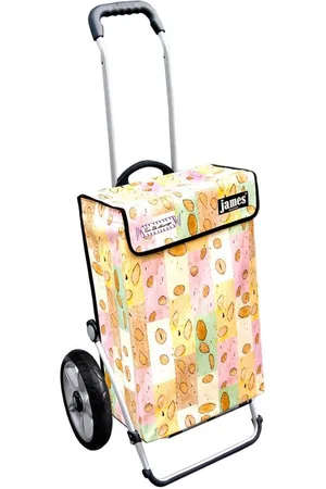 JAMES Einkaufstrolley NOUGAT - stabiler Einkaufswagen mit individuellem Design, Handmade in Austria - Einkaufsbegleiter mit viel Stauraum - trägt 40kg - Verkäufer: Warenhaus 23