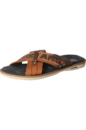 Mustang Pantolette, Sommerschuh, Schlappen, Poolslides, mit auffälligem Logoschriftzug