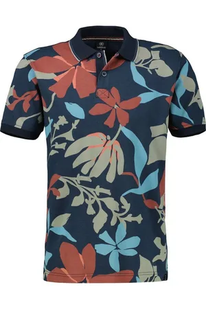 Lerros Poloshirt Poloshirt, sommerlich-floral gemustert