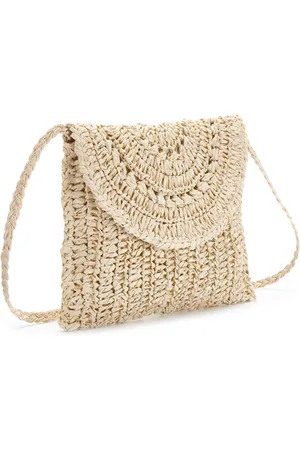 vivance collection Umhängetasche Minibag, Strandtasche, Schultertasche, Handtasche in Bast-Optik, Crossbody Bag
