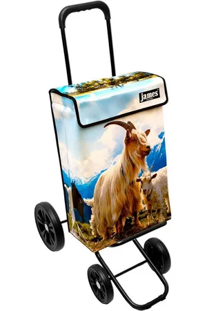 JAMES Einkaufstrolley MECKER - stabiler Einkaufswagen mit individuellem Design, Handmade in Austria - Einkaufsbegleiter mit viel Stauraum - trägt 40kg - Verkäufer: Warenhaus 23