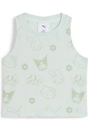 PUMA Trainingsshirt x HELLO KITTY AND FRIENDS Geripptes Tanktop Mädchen