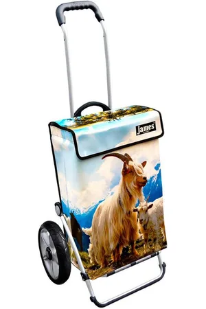 JAMES Einkaufstrolley MECKER - stabiler Einkaufswagen mit individuellem Design, Handmade in Austria - Einkaufsbegleiter mit viel Stauraum - trägt 40kg - Verkäufer: Warenhaus 23