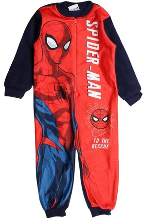 SPIDERMAN Fleeceoverall Jungen Overall Strampelanzug Pyjama 92 98 104 110 116 128 - Verkäufer: coole-fun-t-shirts