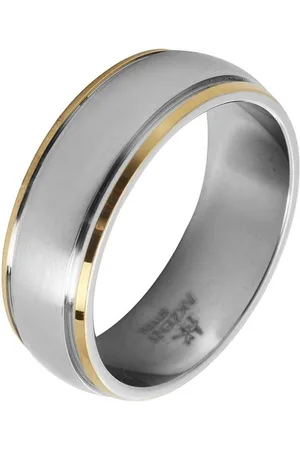 Akzent Fingerring Dori aus Edelstahl, bicolor, mattiert, Gr. 52 - 70 (Einzeln), Damen Ring - Verkäufer: Shaghafi GmbH