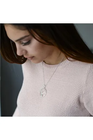 Materia Runder Anhänger Damen Silber Lebensbaum / Tree of Life Ø22mm KA-5, 925 Sterling Silber, rhodiniert - Verkäufer: Schmuck