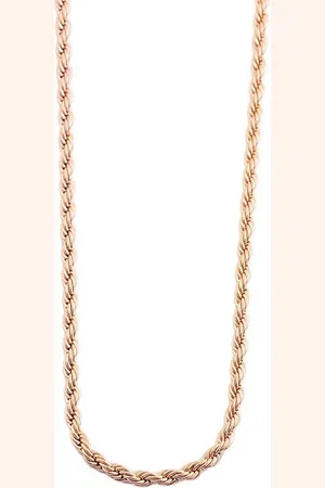 Akzent Edelstahlkette Kemari Kordelkette, Edelstahl, roségoldfarben, 40 cm (Einzeln) - Verkäufer: Shaghafi GmbH