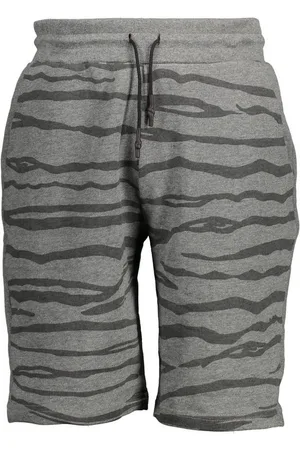 Roberto Cavalli 5-Pocket-Hose Graue Herren Bermuda-Shorts mit Kordelzug und Kontrastdetails - Verkäufer: Redeve