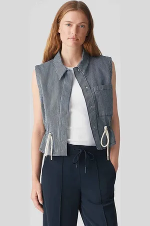 Opus Anzugweste Gestreifte Weste WALEA Regular aus softem Denim - Verkäufer: GmbH | someday GmbH