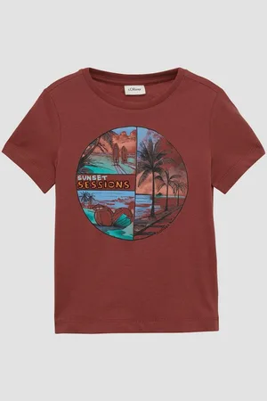 QS by s.Oliver Kurzarmshirt T-Shirt mit Frontprint - Verkäufer: