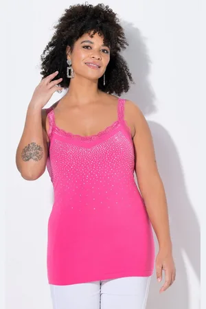 Miamoda Longtop Top ärmelloser Slim Fit Glitzersteinchen Spitze - Verkäufer: Popken Fashion Group