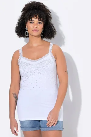 Miamoda Longtop Top ärmelloser Slim Fit Glitzersteinchen Spitze - Verkäufer: Popken Fashion Group