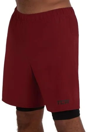 TCA Trainingsshorts Herren 2-in-1 Laufhose mit Kompressionshose - Rot/Schwarz, XL (1-tlg) - Verkäufer: SellerX Commerce