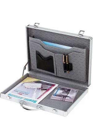 Alumaxx Aktentasche Koffer schmal Minor 40,5x31x6,5cm Aluminium silber - Verkäufer: McBuero