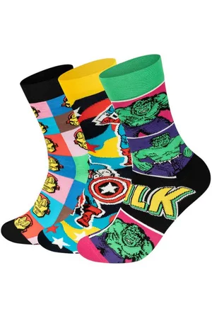 Happy Socks Basicsocken MARVEL™ Avengers Socks Gift Set aus nachhaltiger Baumwolle, recycelt - Verkäufer: GoJungo GmbH