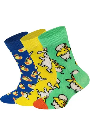 Happy Socks Basicsocken Kids Bunny-Rubber Duck-Chicken Egg Socks aus nachhaltiger Baumwolle, recycelt - Verkäufer: GoJungo GmbH