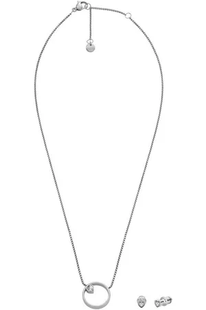 Skagen Ohrring und Ketten Set KARIANA GIFT SET HERZ, SKJB1016SET (3-tlg., 3-tlg. Set), mit Glassteinen
