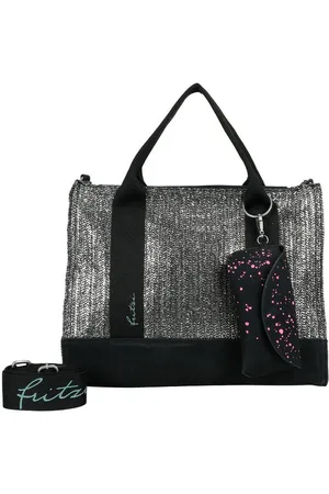 Fritzi aus Preußen Henkeltasche Tote Bag Limited Painted Straw, mit abnehmbarem Brillenetui
