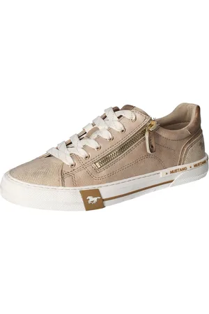Mustang Sneaker, Retro Sneaker, Schnürschuh mit zusätzlichem Reißverschluss