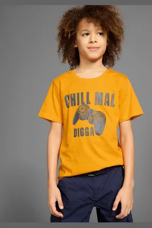 Kidsworld T-Shirt Mit Spruch: CHILL MAL Kurzarm, Basic-Stil, mit coolen Schriftzügen, Rundhalsausschnitt