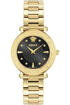 VERSACE Quarzuhr GRECA SPHERE VE9C00724, Armbanduhr, Damenuhr, Swiss Made, Saphirglas, Edelstahlarmband, analog