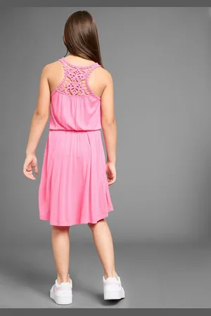 Kidsworld Jerseykleid mit aufwendiger Spitze im Rücken Weich fallendes Viskosekleid