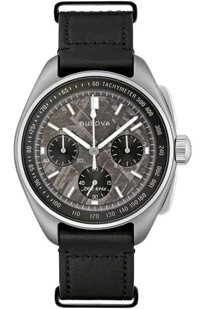 BULOVA Chronograph Lunar Pilot 96A312, Armbanduhr, Quarzuhr, Herrenuhr, Lederarmband, Saphirglas