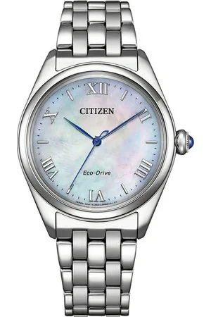 Citizen Solaruhr EM1140-80D, Armbanduhr, Damenuhr, Edelstahlarmband, analog