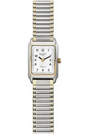 Regent Quarzuhr Damen Uhr F-460 Metall Quarz, (Analoguhr), Damen Armbanduhr eckig, klein (ca. 26mm), Metallarmband - Verkäufer: Fit4Style Silberschmuck - IMPPAC