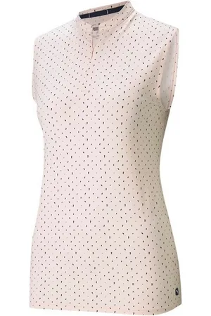 PUMA Poloshirt Golf Polo Cloudspun Sleeveless Polka Rosa Damen XL - Verkäufer: Svens Golfshop GmbH