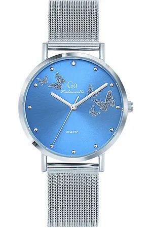 GO Girl Only Quarzuhr Damenuhr Edelstahl silber, (Analoguhr), Damenuhr rund, mittel (ca. 34mm), Edelstahlarmband silber, Elegant - Verkäufer: Fit4Style Silberschmuck - IMPPAC