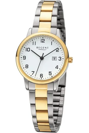 Regent Quarzuhr W0273 - 3310.09.89, Armbanduhr, Damenuhr, Datum, analog, Edelstahlarmband