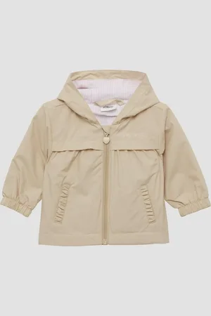 QS by s.Oliver Outdoorjacke Jacke mit Kapuze und Baumwollfutter Raffung - Verkäufer: