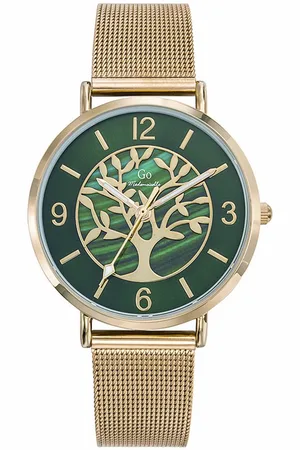 GO Girl Only Quarzuhr Damenuhr Edelstahl gold, (Analoguhr), Damenuhr rund, mittel (ca. 36mm), Edelstahlarmband gold, Elegant - Verkäufer: Fit4Style Silberschmuck - IMPPAC