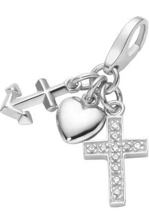Giorgio Martello Charm-Einhänger Glaube Liebe Hoffnung, Silber 925