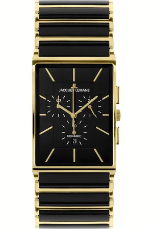 Jacques Lemans Chronograph York 1-1900C, Quarzuhr, Armbanduhr, Herrenuhr, Keramik, analog, Tag, Stoppfunktion