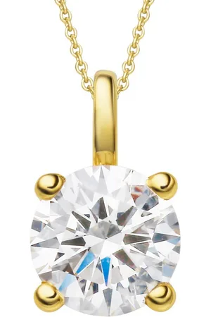 vivance collection Kettenanhänger 0.4 ct Diamant Brillant Anhänger aus 585 Gelbgold, Damen Gold Schmuck