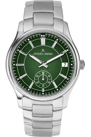 Jacques Lemans Quarzuhr Derby 1-2197H, Armbanduhr, Herrenuhr, Edelstahlarmband, analog, Tag, kleine Sekunde