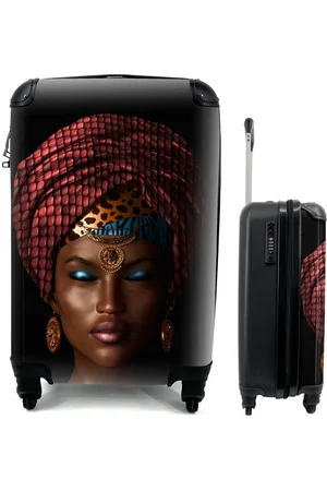 MuchoWow Handgepäckkoffer Frau - Farben - Kopftuch, 4 Rollen, Reisetasche mit rollen, Handgepäck für Ferien, Trolley, Reisekoffer - Verkäufer: GmbH