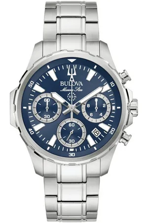 BULOVA Chronograph Marine Star Series B 96B466, Quarzuhr, Armbanduhr, Herrenuhr, Edelstahlarmband, analog