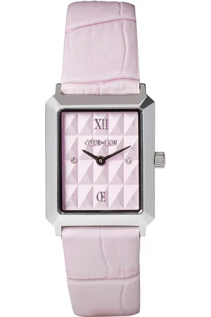 COEUR DE LION Quarzuhr 7670/71-1917, Armbanduhr, Damenuhr, Lederarmband, analog, Swarovski®-Kristalle