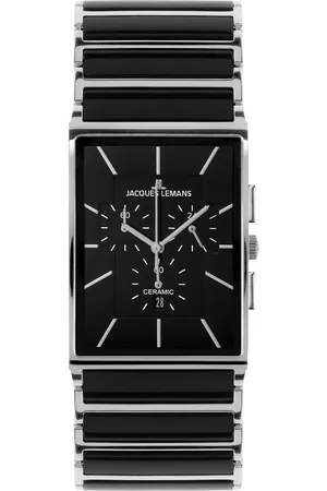 Jacques Lemans Chronograph York 1-1900A, Quarzuhr, Armbanduhr, Herrenuhr, Keramik, analog, Tag, Stoppfunktion