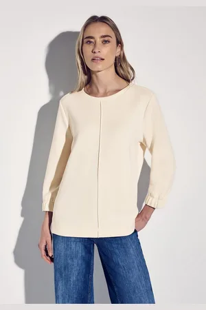 Street one Sweater mit 3/4-Arm mit elastischen Bündchen