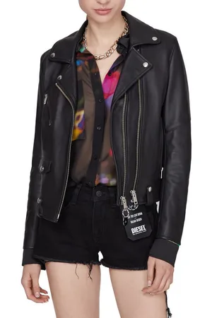 Diesel Lederjacke Bikerjacke aus 100% Lammleder in Schwarz - Gr. S - Verkäufer: DenimBar