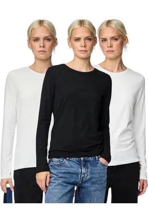 Pieces® Langarmshirt Basic Rundhalsshirts im 3er Pack - Verkäufer: mailopoint