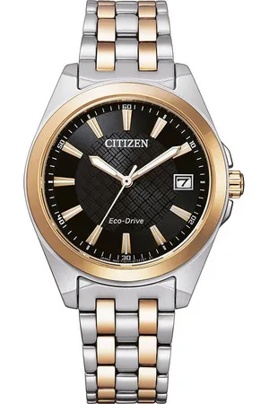 Citizen Solaruhr EO1213-85E, Armbanduhr, Damenuhr, Edelstahlarmband, bis 10 bar wasserdicht, Datum